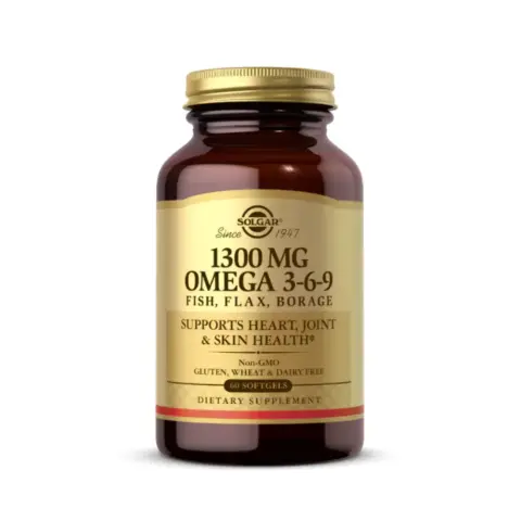 Solgar Omega 3-6-9 Fish, Flax & Borage Softgels – 60 Softgels thumbnail 1