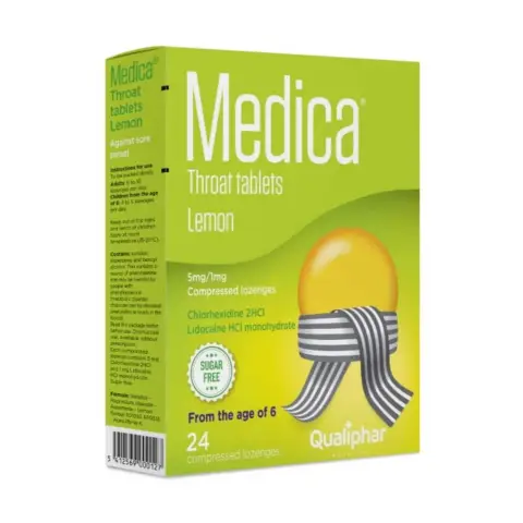 Medica Throat Lemon Lozenges 24s thumbnail 1