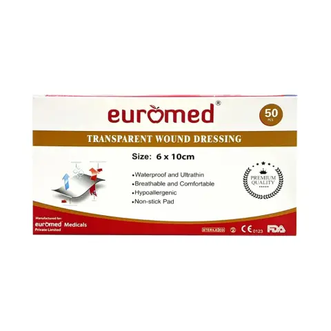 Euromed Transparent Wound Dressing 6 X 10Cm 50 Pc