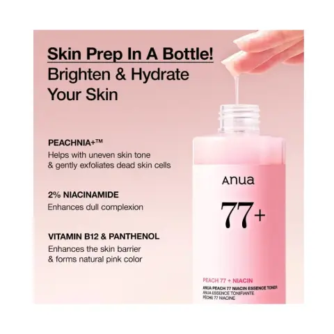 Anua Peach 77 Niacin Essence Toner 250Ml thumbnail 2