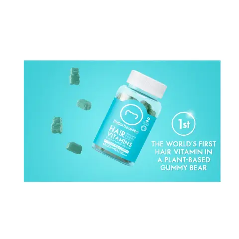 Sugarbear Pro Hair Vitamins Vegan Gummies 62s thumbnail 2