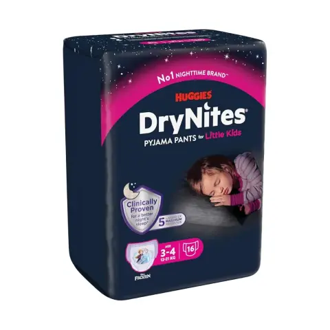 Huggies Kc547 Drynites 3-4Yr Jumbo Girl 16S