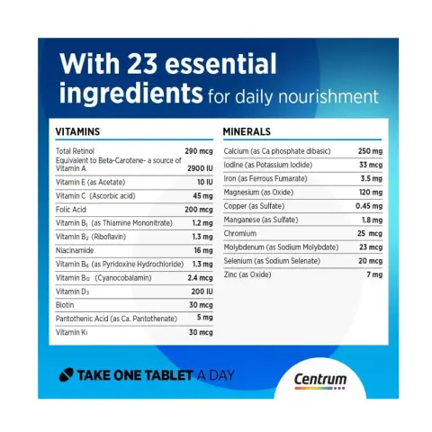 Centrum Men Multivitamin 100 Tablets thumbnail 3