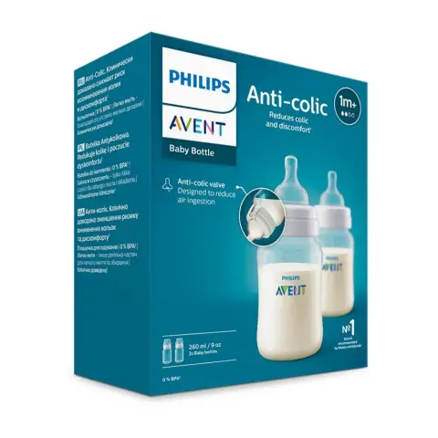 Philips Avent Scy103/02 Anti-Colic Bottle 260Mlx2 thumbnail 1