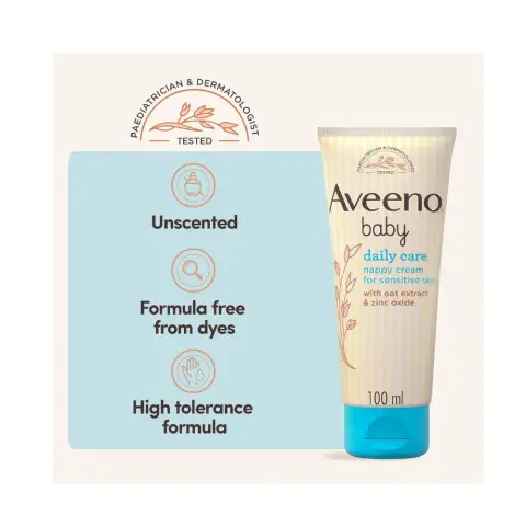 Aveeno Baby Daily Care Nappy Cream 100mL thumbnail 3