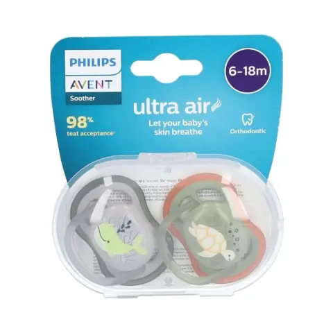 Philips Avent Ultra Air Pacifier 6-18M Boy x2 thumbnail 1