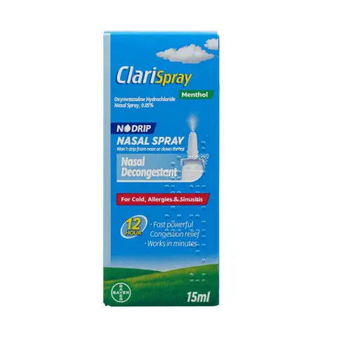 Clarispray 0.05% Menthol Nasal Spray 15mL thumbnail 1