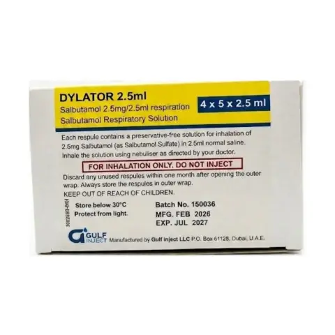 Dylator 2.5mL Salbutamol Respules 20S thumbnail 1