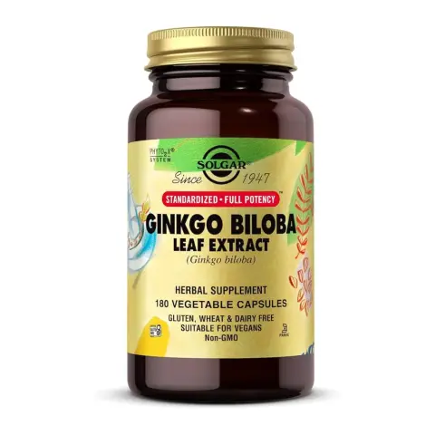 Solgar Ginkgo Biloba Vegetable Capsules – 180 Capsules thumbnail 1