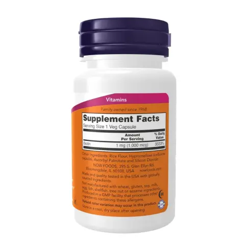Now Biotin 1000Mcg Capsules 100S thumbnail 2