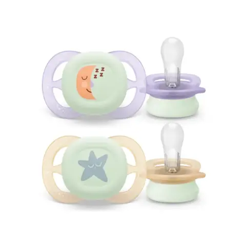 Philips Avent Pa271 Start Night Soother 0-2M Girlx2 thumbnail 2