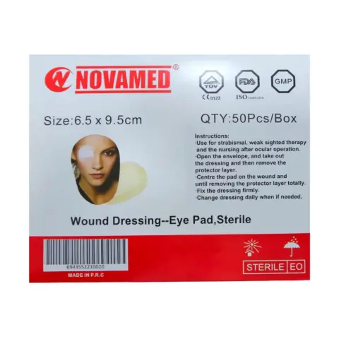 Novamed Wound Dress Eye Pad Sterile 6.5X9.5Cm 50S thumbnail 1