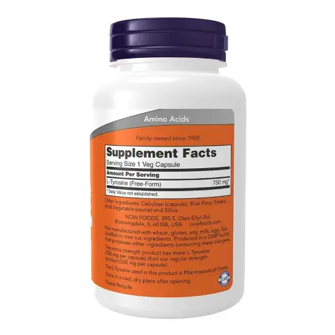 Now L-Tyrosine 750Mg Capsules 90S thumbnail 2