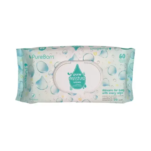 Pureborn Pure Moisture Wipes 60s thumbnail 1