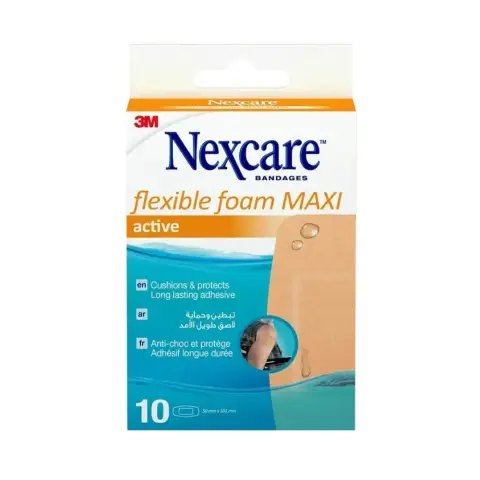 Nexcare Flexible Foam Maxi Active Plaster 50x101mm 10s thumbnail 1