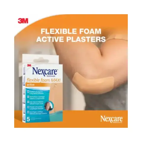 Nexcare Flexible Foam Maxi Active Plaster 50x101mm 10s thumbnail 3