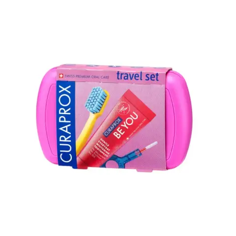 Curaprox Travel Set Grapefruit Pink 9909 thumbnail 1