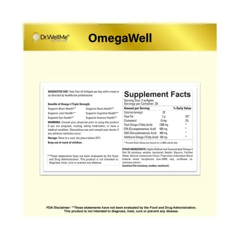 Omega Well Omega 3 Soft Gels 56s thumbnail 2