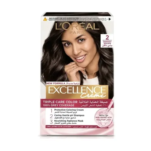 Loreal Paris Excellence 2 Dark Brown Hair Color thumbnail 1