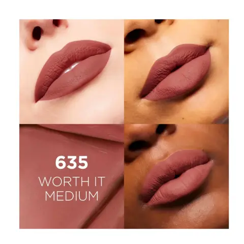 Loreal Paris 88655 Infallible Matte Resistant 635 Worth It Medium Lipstick  thumbnail 3