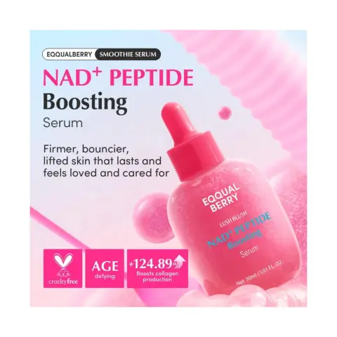 Eqqual Berry NAD Peptide Boosting Smoothie Serum 30 ml – Hydrating & Vitality-Supporting Face Serum 30mL thumbnail 2