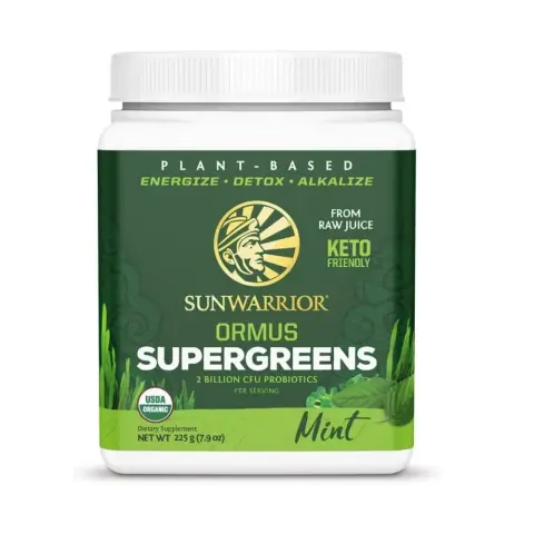 Sunwarrior Ormus Supergreens Organic Mint 225 G thumbnail 1