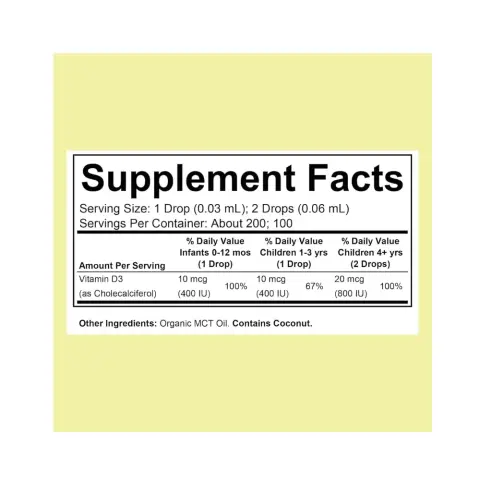 Childlife Organic Vit D3 Drops 6.25mL thumbnail 3
