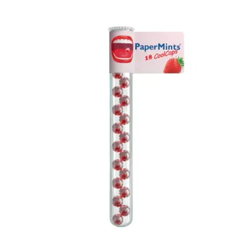 Papermints Cool Caps Strawberry Flavour 18s thumbnail 1