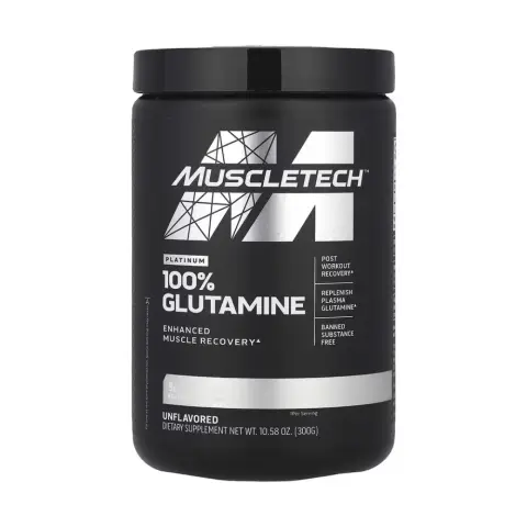 Muscle Tech Platinum Glutamine Unflavored Supplement 300G thumbnail 1
