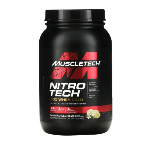Muscle Tech Nitrotech Whey Gold Vanilla Powder 2Lb  thumbnail 1