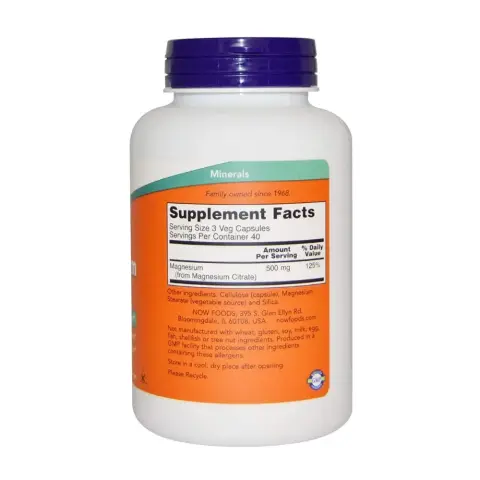 Now Magnesium Glycinate Bioprene Veg Capsule 180S thumbnail 2