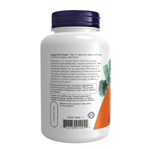 Now Magnesium Glycinate Bioprene Veg Capsule 180S thumbnail 3