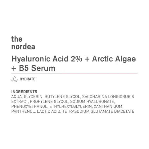 Bionnex The Nordea Hydrating Serum with Hyaluronic Acid 2%, Arctic Algae, and Vitamin B5 – For Deep Hydration, Skin Barrier Repair, and Elasticity 30mL thumbnail 3