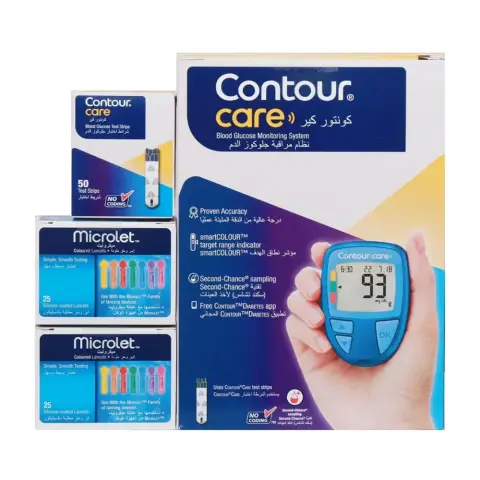 Ascensia Byp-1046P Contour Care Meter + Strip + Lancet thumbnail 1