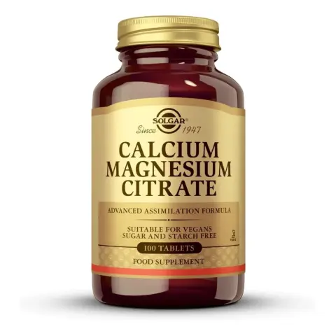 Solgar Calcium Magnesium Citrate Tablets – 100 Tablets thumbnail 1