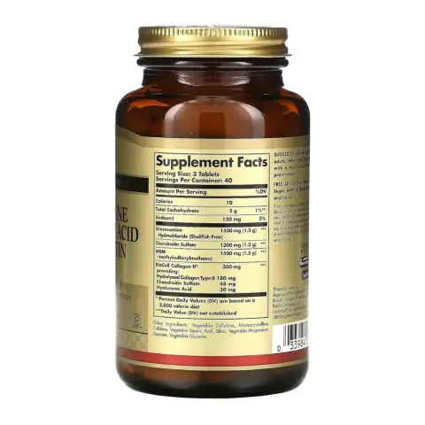 Solgar Glucosamine Hyaluronic Acid Chondroitin MSM Tablets – 120 Tablets thumbnail 2