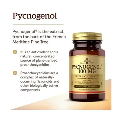 Solgar Pycnogenol 100mg Vegetable Capsules – 30 Capsules thumbnail 2