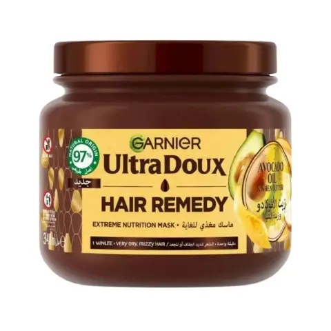 Garnier Ultra Doux Avocado 97% Shea Butter Hair Mask 340Ml thumbnail 1