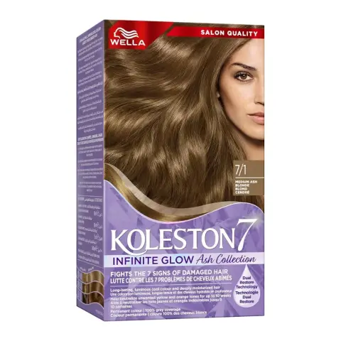 Wella Koleston Infinite Glow Medium Ash Blonde 7/1 Kit  thumbnail 1