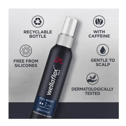 Wella Men Full Boost Thick Gel Spray 150Ml  thumbnail 4