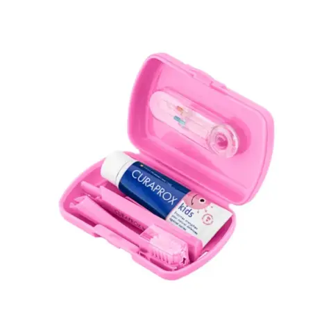 Curaprox Kids Travel Set Pink  thumbnail 2