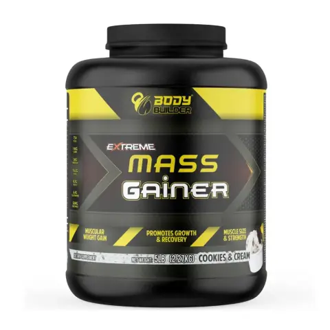 Body Builder Extreme Mass Gainer Cookies & Cream 5Lb thumbnail 1