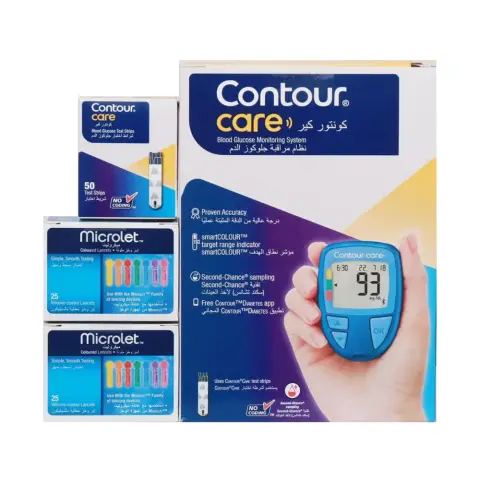 Ascensia Contour Starter Kit Meter + Strip + Lancet 25S thumbnail 1