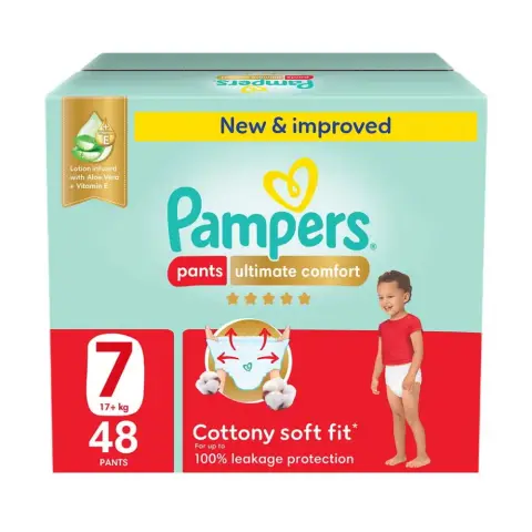 Pampers Ultimate Comfort Pants Size 7 Baby Diapers 48S