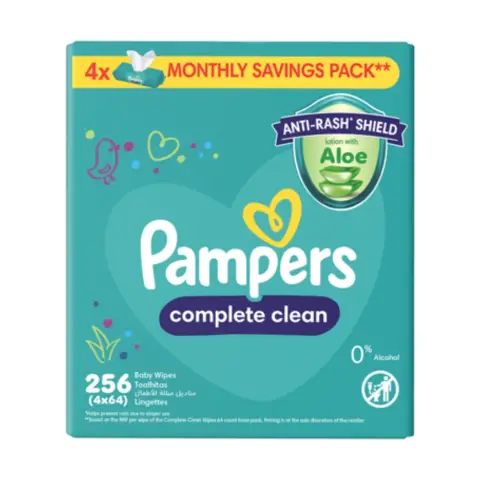 Pampers Complete Clean Aloe Wipes 256S