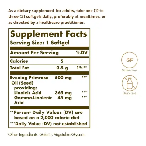 Solgar Evening Primrose Oil 500Mg 180S thumbnail 2