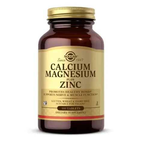 Solgar Calcium Magnesium Plus Zinc Tablets 100S thumbnail 1