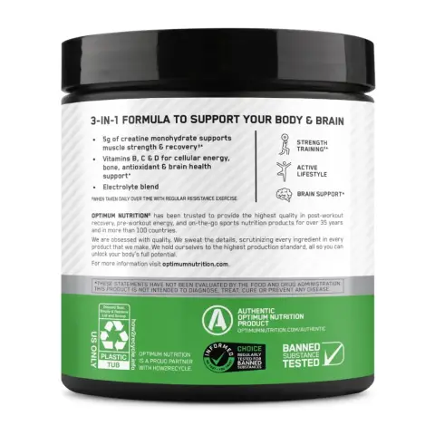 Optimum Nutrition Creatine Orange Passion Fruit 360G thumbnail 3