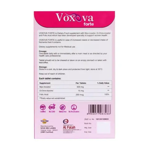 Voxova Forte Tablets 30S thumbnail 2