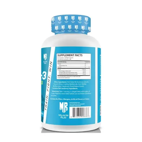 Muscle Rulz Omega 3 Fish Oil 1000Mg Softgels 100S thumbnail 2